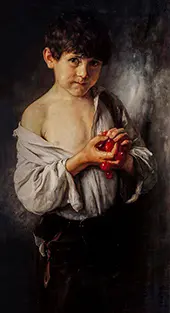 Boy with Cherries By Nikolaos Gyzis