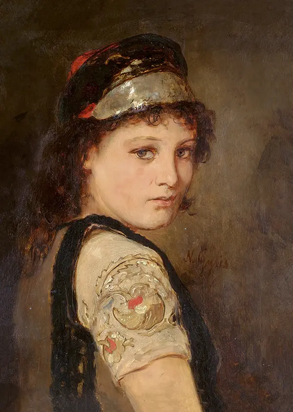 Girl from Megara, 1875 By Nikolaos Gyzis