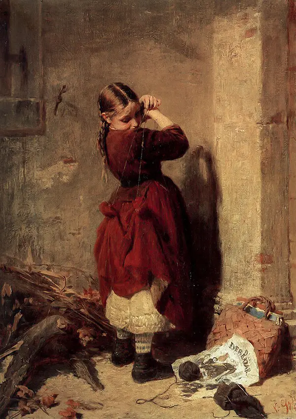 Girl Playing, 1868 By Nikolaos Gyzis