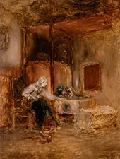 Mother in the Cradle By Nikolaos Gyzis