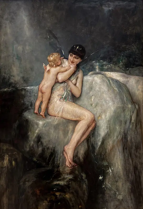 Nymph and Cupid, 1897 By Nikolaos Gyzis