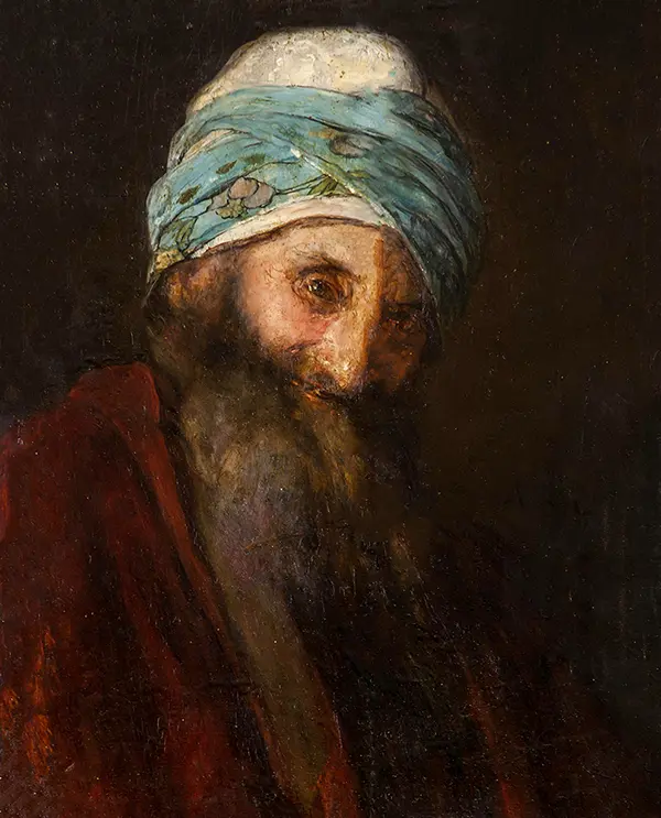 Oriental Man with Beard By Nikolaos Gyzis