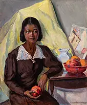Girl with Pomegranate By Laura Wheeler Waring