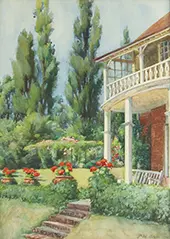 A Garden with Veranda By Patrick Adam
