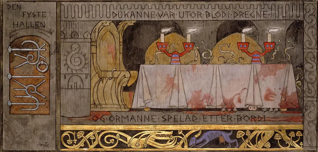 The First Hall By Gerhard Munthe