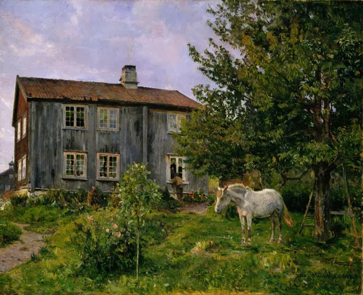 At the Farm By Gerhard Munthe