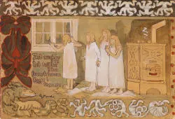 Afraid of the Dark c1892 By Gerhard Munthe