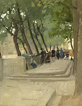 The Book Market Left Bank Paris, 1900 By Patrick Adam