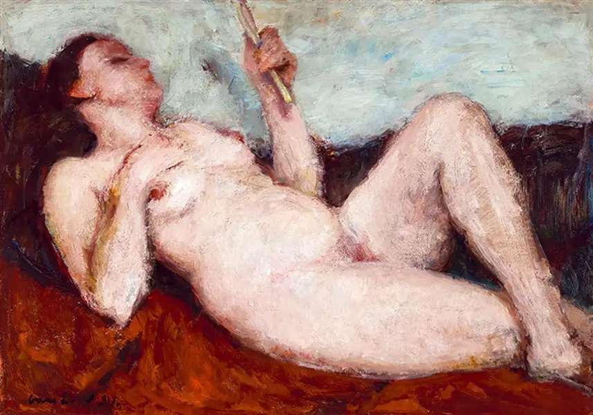 Female Nude in Studio 1931 By Elemer Vass