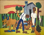 Farm Couple at Work By William H Johnson