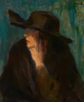 Woman with Hat By Elemer Vass