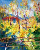 Sunlit Landscape in South France Provence By Elemer Vass