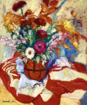Still Life with Dahlia 1931 By Elemer Vass