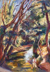 Spring Walk 1934 By Elemer Vass