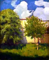 Garden c1917 By Elemer Vass