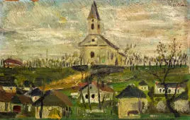 Landscape Scene By Elemer Vass