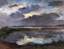 Lake Balaton Landscape By Elemer Vass