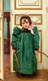 Portrait of the Artist's Daughter Odette Ferrier, Aged 4 Years By Gabriel Ferrier