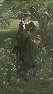 Mother and Daughter 1909 By Walter Shirlaw