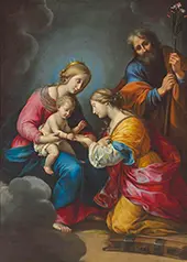 The Mystic Marriage of Saint Catherine with Saint Joseph in Attendance By Onorio Marinari