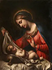 The Virgin Adoring the Christ Child By Onorio Marinari
