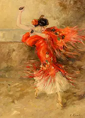 Dancer with Castanets By Ambrogio Antonio Alciati