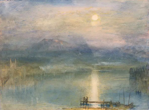 Moonlight on Lake Lucerne with the Rigi in the Distance By Joseph Mallord William Turner
