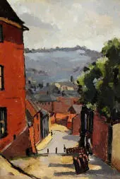 Steep Hill Lincoln By Christopher Richard Wynne Nevinson