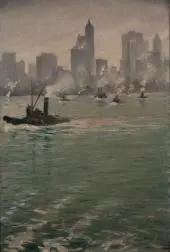 View of Lower Manhattan 1920 By Christopher Richard Wynne Nevinson