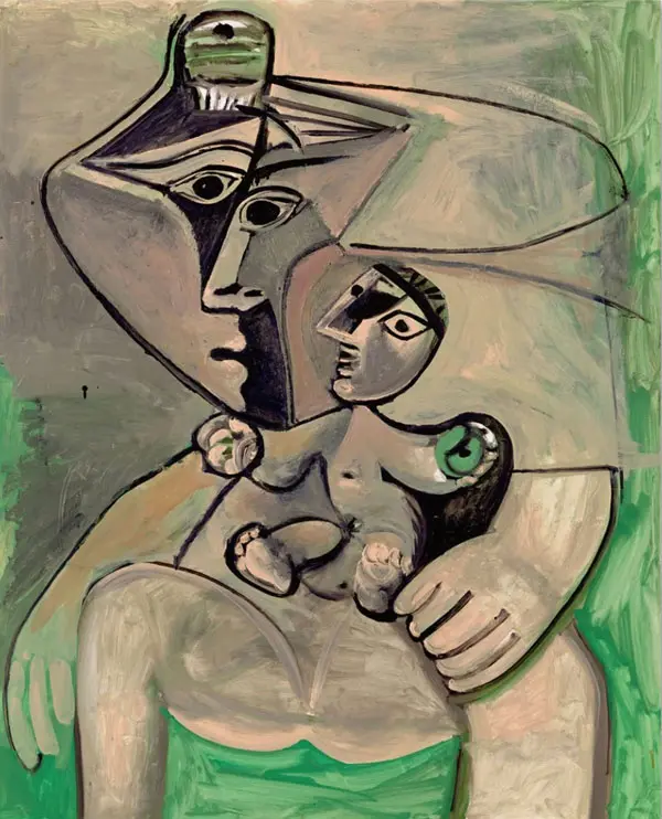 Motherhood with Apple By Pablo Picasso