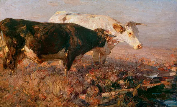 Cows in the Moor 1908 By Heinrich von Zugel