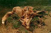 Two Foxes 1911 By Heinrich von Zugel