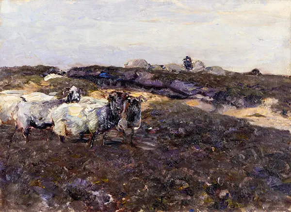 Sheeps in Moorland By Heinrich von Zugel