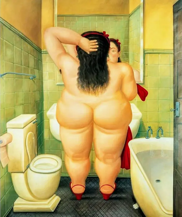 The Bath 1989 By Fernando Botero