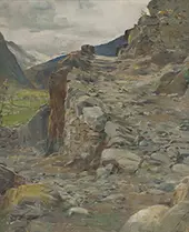 A Street in Andora By Henry Bacon