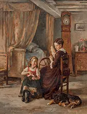 Mother and Daughter By Henry Bacon