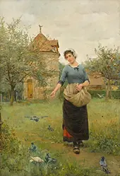 Feeding the Pigeons By Henry Bacon