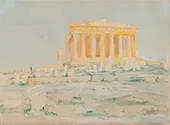 The Parthenon West Facade By Henry Bacon