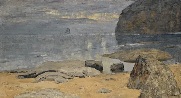 The Coast at Twilight By Isaac Levitan