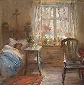 Interior with Sleeping Woman By Bertha Wegmann