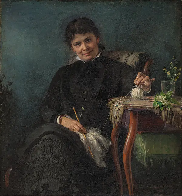 Madam Anna Seekamp the Artist's Sister By Bertha Wegmann