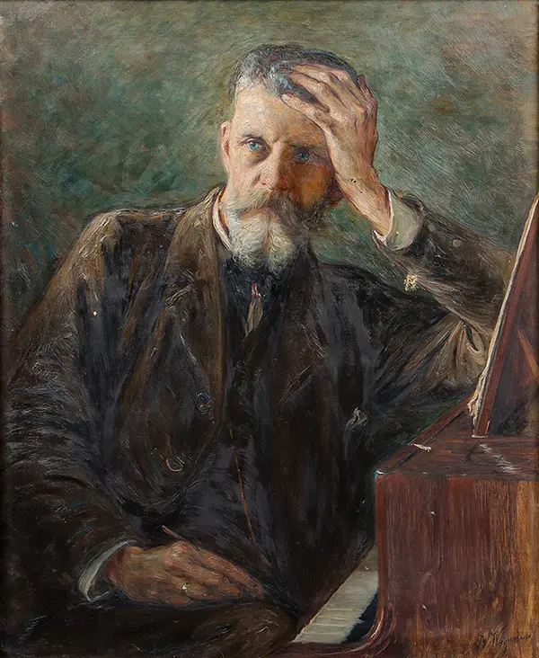 Portrait of P.E. Lange Muller By Bertha Wegmann