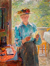 Portrait of the Swedish Pianist Hanna Lucia Bauck By Bertha Wegmann