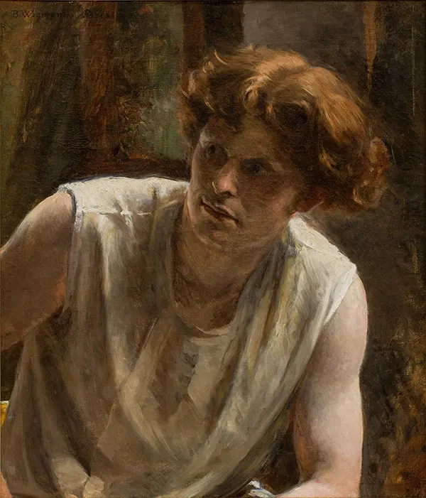 Study of a Female Model By Bertha Wegmann