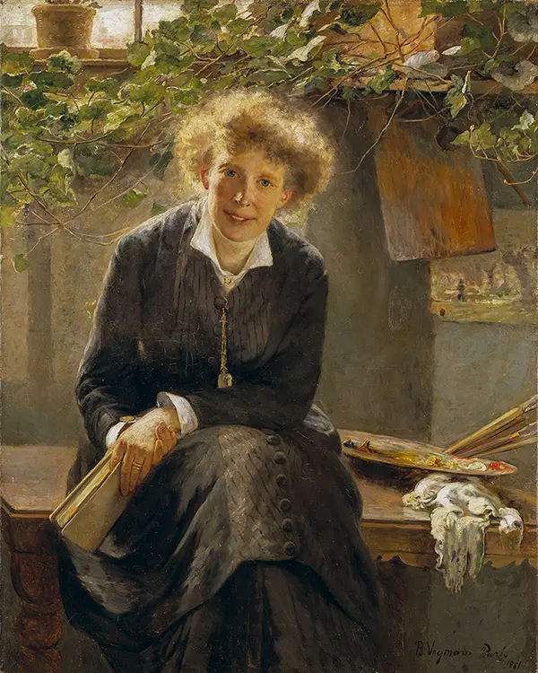 The Artist Jeanna Bauck, 1881 By Bertha Wegmann