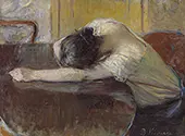 Tired Young Woman Portrait By Bertha Wegmann