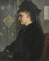 Woman in Black By Bertha Wegmann