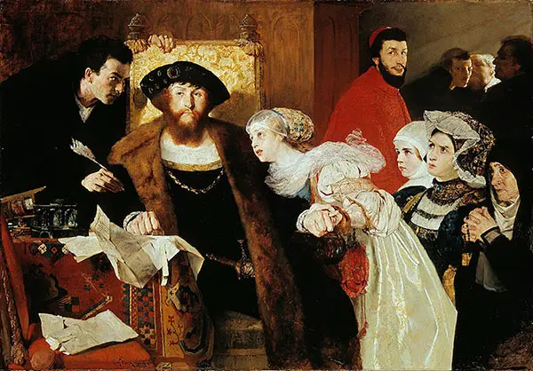 Christian II Signing the Death Warrant of Torben Oxe By Eilif Peterssen