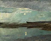 Coastal Landscape in the Light of the Moon By Eilif Peterssen