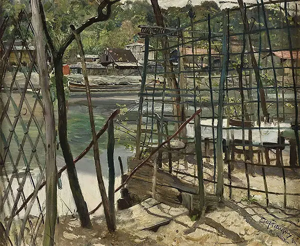 Landscape from Meudon France, 1884 By Eilif Peterssen